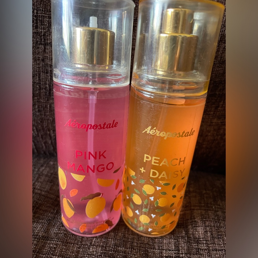 NEW Set of 2 Aeropostale Fruity & Floral Body Mists Peach+Daisy & Pink Mango - Picture 1 of 3